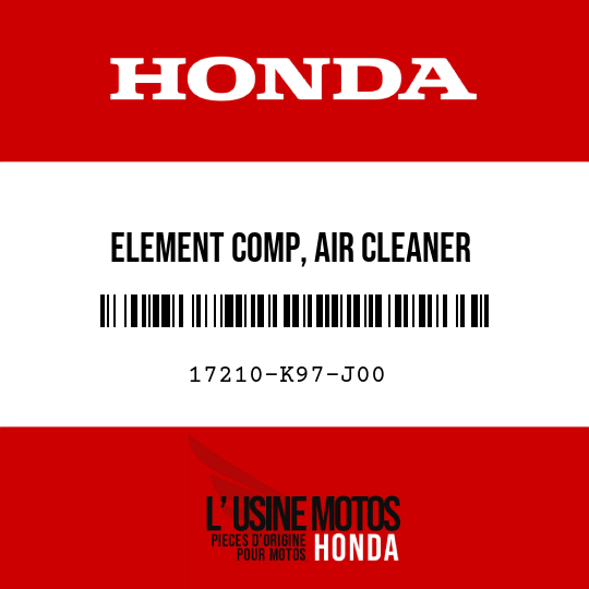 image de 17210-K97-J00 ELEMENT COMP, AIR CLEANER