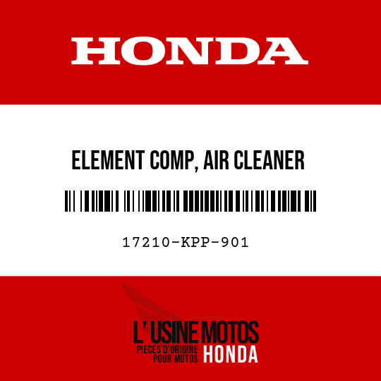 image de 17210-KPP-901 ELEMENT COMP, AIR CLEANER