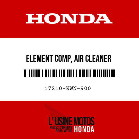 image de 17210-KWN-900 ELEMENT COMP, AIR CLEANER