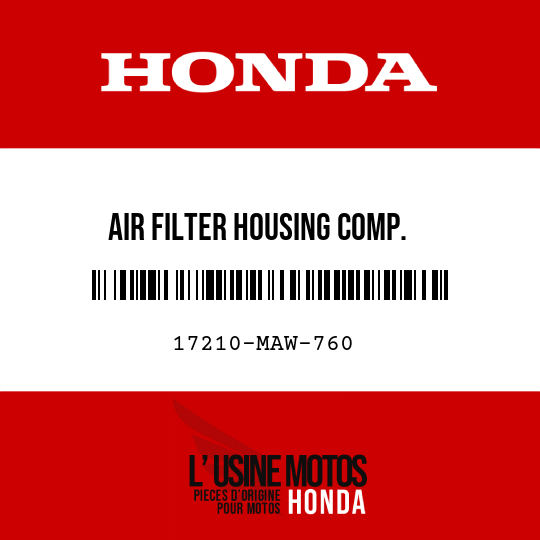 image de 17210-MAW-760 AIR FILTER HOUSING COMP.