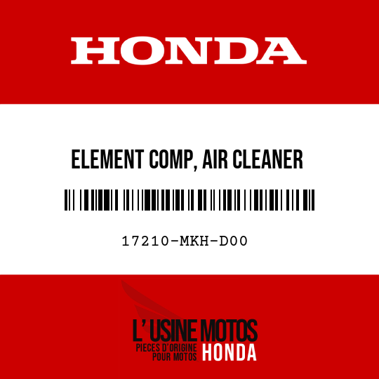 image de 17210-MKH-D00 ELEMENT COMP, AIR CLEANER