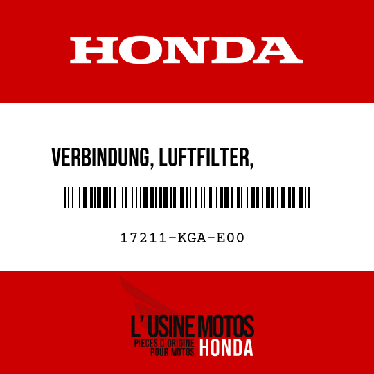 image de 17211-KGA-E00 VERBINDUNG, LUFTFILTER,       ENTLUEFTUNG