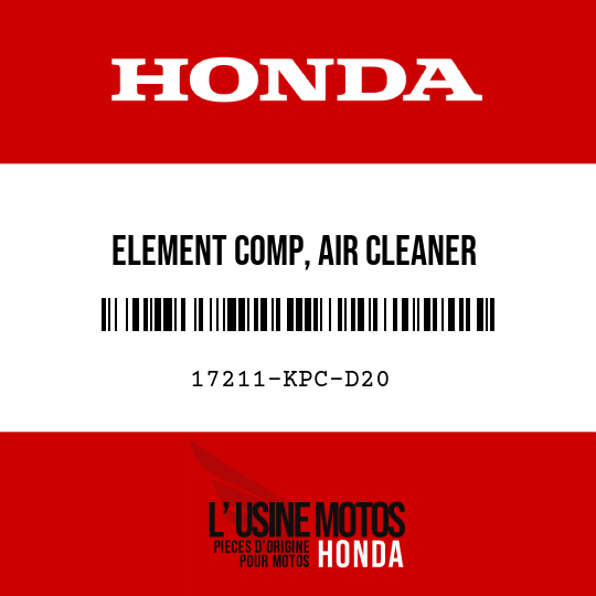 image de 17211-KPC-D20 ELEMENT COMP, AIR CLEANER