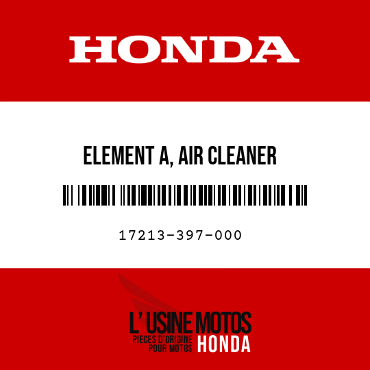 image de 17213-397-000 ELEMENT A, AIR CLEANER