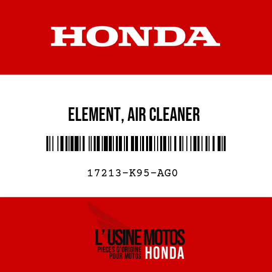image de 17213-K95-AG0 ELEMENT, AIR CLEANER