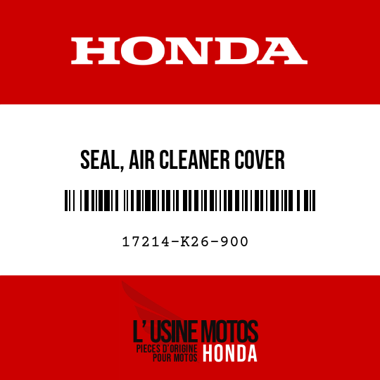 image de 17214-K26-900 SEAL, AIR CLEANER COVER