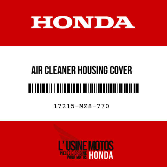 image de 17215-MZ8-770 AIR CLEANER HOUSING COVER
