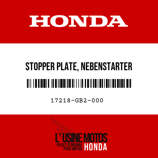 image de 17218-GB2-000 STOPPER PLATE, NEBENSTARTER