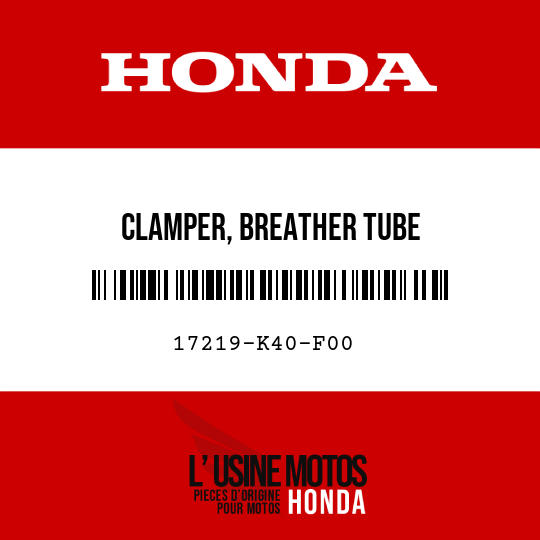 image de 17219-K40-F00 CLAMPER, BREATHER TUBE