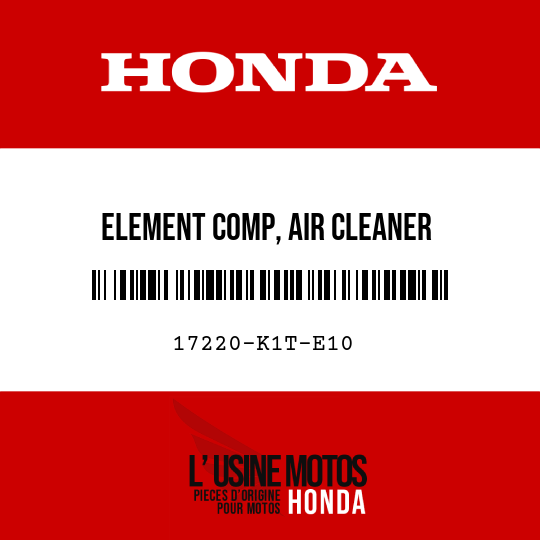 image de 17220-K1T-E10 ELEMENT COMP, AIR CLEANER
