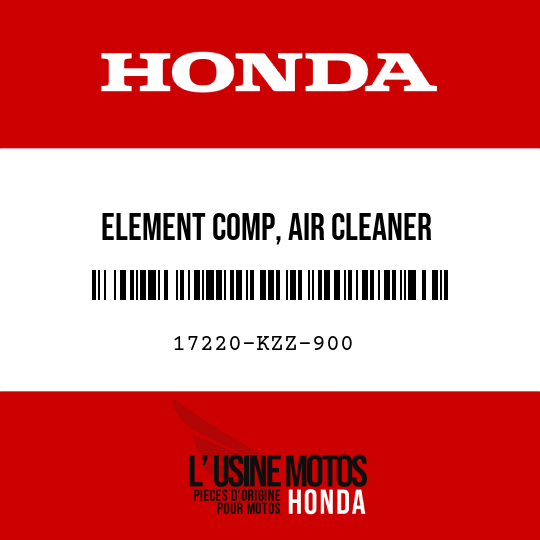 image de 17220-KZZ-900 ELEMENT COMP, AIR CLEANER