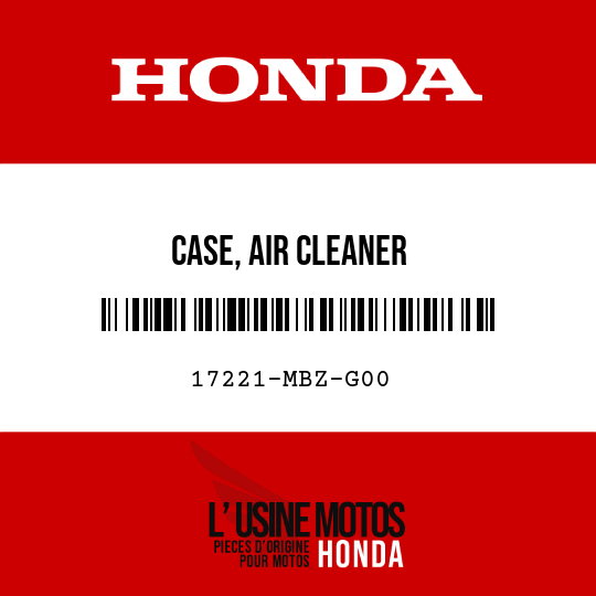image de 17221-MBZ-G00 CASE, AIR CLEANER