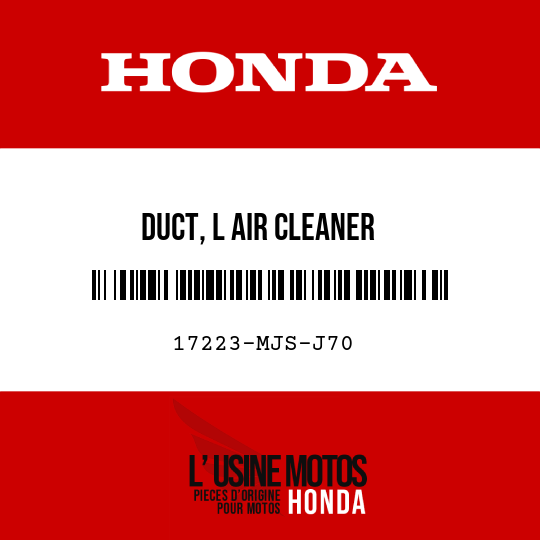 image de 17223-MJS-J70 DUCT, L AIR CLEANER