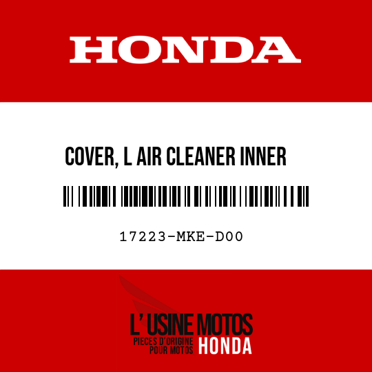 image de 17223-MKE-D00 COVER, L AIR CLEANER INNER