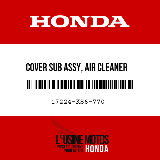 image de 17224-KS6-770 COVER SUB ASSY, AIR CLEANER
