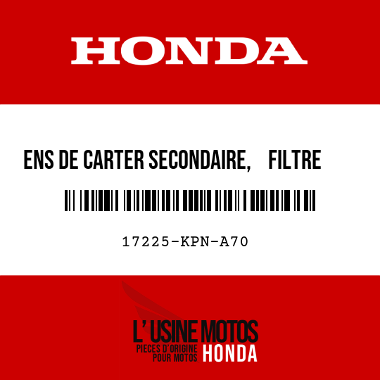 image de 17225-KPN-A70 ENS DE CARTER SECONDAIRE,    FILTRE A AIR