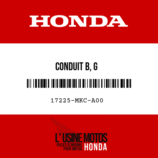 image de 17225-MKC-A00 CONDUIT B, G