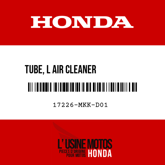 image de 17226-MKK-D01 TUBE, L AIR CLEANER          CONNECTING