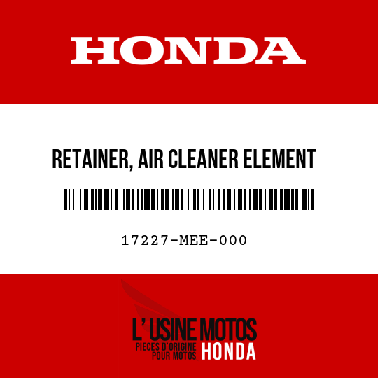 image de 17227-MEE-000 RETAINER, AIR CLEANER ELEMENT