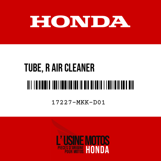 image de 17227-MKK-D01 TUBE, R AIR CLEANER          CONNECTING