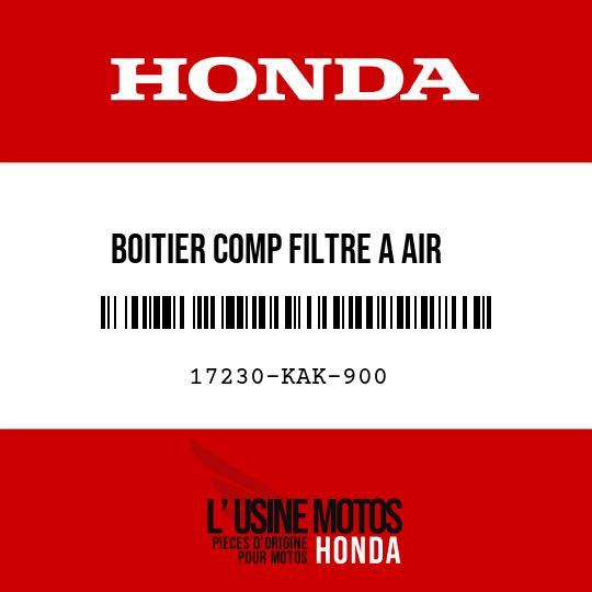 image de 17230-KAK-900 BOITIER COMP FILTRE A AIR