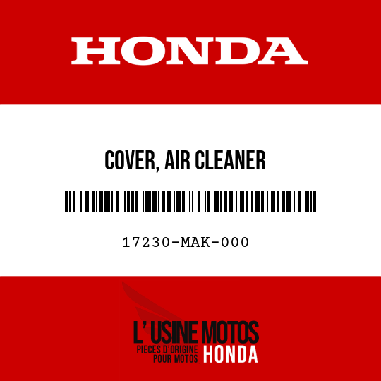 image de 17230-MAK-000 COVER, AIR CLEANER