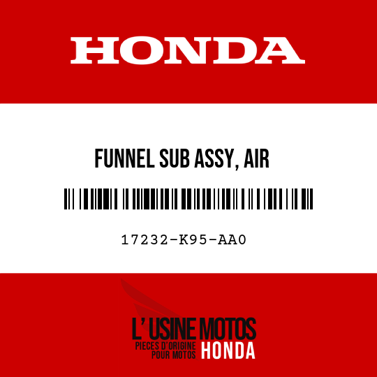 image de 17232-K95-AA0 FUNNEL SUB ASSY, AIR