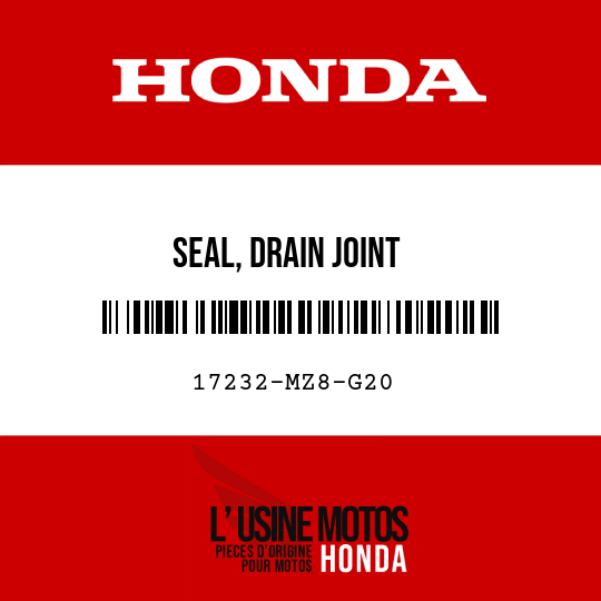 image de 17232-MZ8-G20 SEAL, DRAIN JOINT