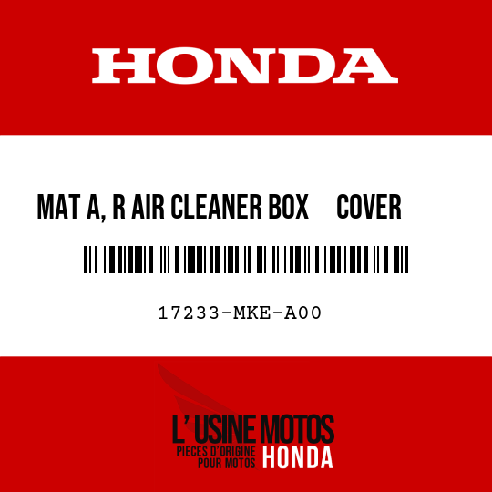 image de 17233-MKE-A00 MAT A, R AIR CLEANER BOX     COVER