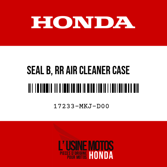 image de 17233-MKJ-D00 SEAL B, RR AIR CLEANER CASE