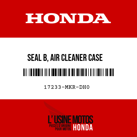 image de 17233-MKR-DH0 SEAL B, AIR CLEANER CASE