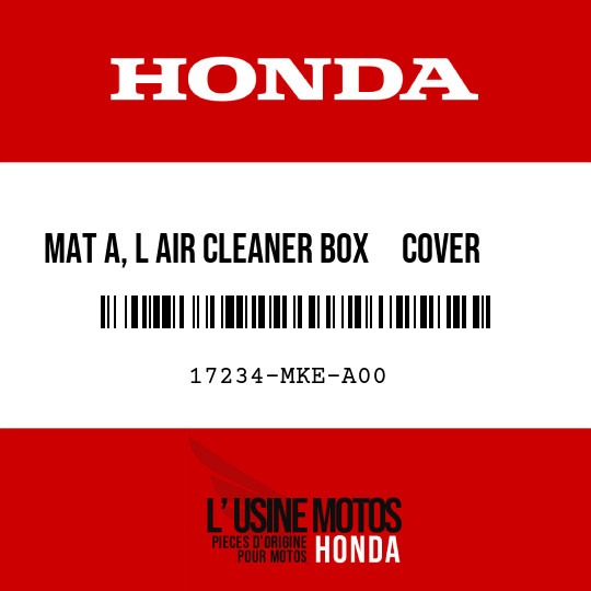 image de 17234-MKE-A00 MAT A, L AIR CLEANER BOX     COVER