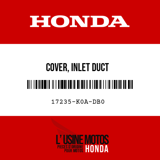 image de 17235-K0A-DB0 COVER, INLET DUCT
