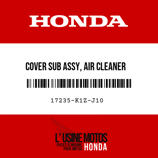 image de 17235-K1Z-J10 COVER SUB ASSY, AIR CLEANER