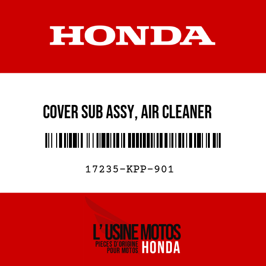 image de 17235-KPP-901 COVER SUB ASSY, AIR CLEANER