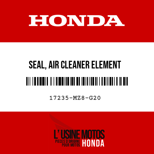 image de 17235-MZ8-G20 SEAL, AIR CLEANER ELEMENT