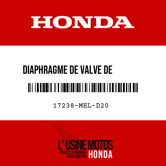 image de 17238-MEL-D20 DIAPHRAGME DE VALVE DE        COMMANDE
