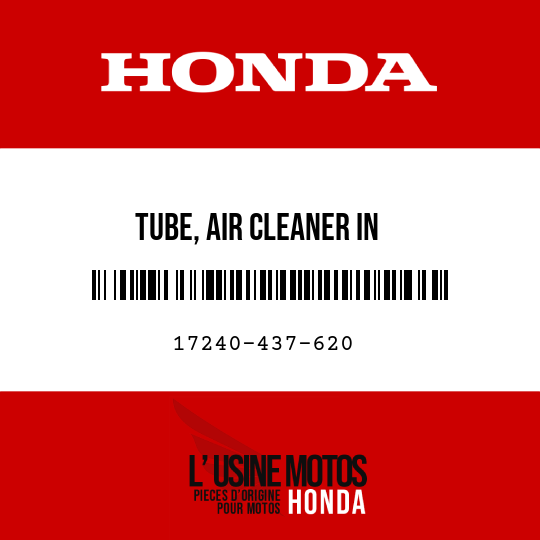 image de 17240-437-620 TUBE, AIR CLEANER IN