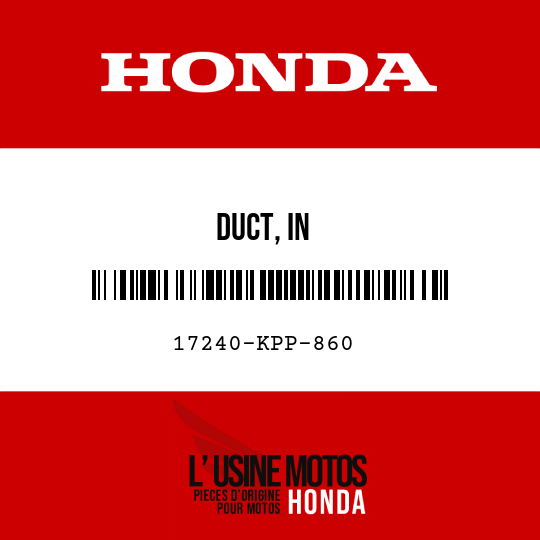 image de 17240-KPP-860 DUCT, IN