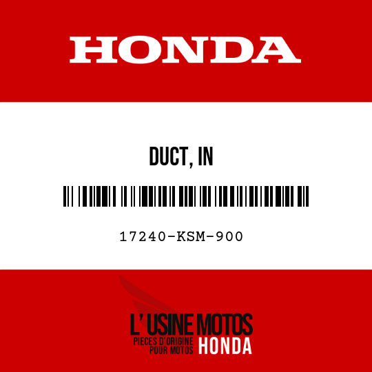 image de 17240-KSM-900 DUCT, IN