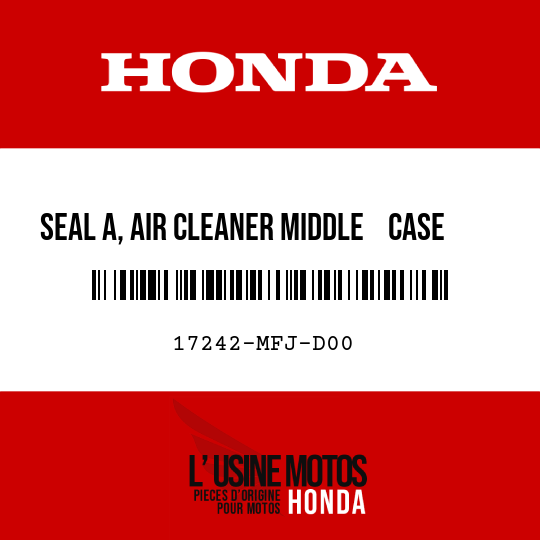 image de 17242-MFJ-D00 SEAL A, AIR CLEANER MIDDLE    CASE