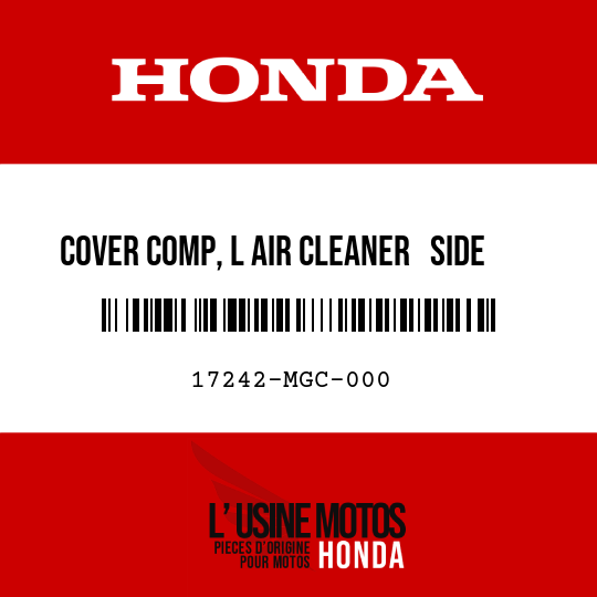 image de 17242-MGC-000 COVER COMP, L AIR CLEANER   SIDE