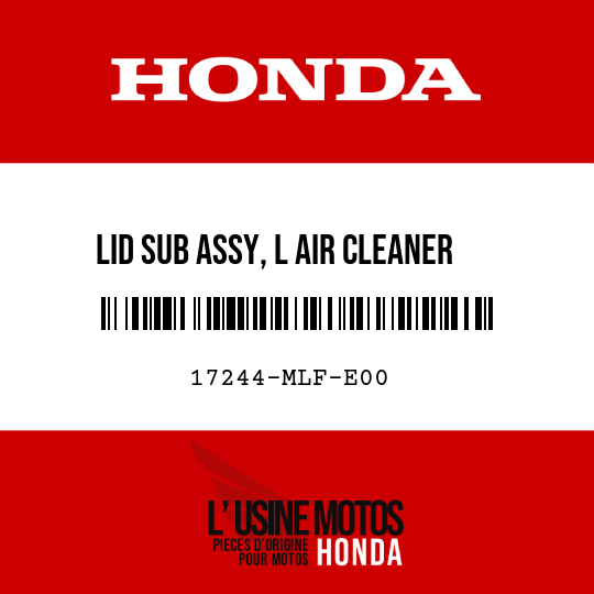 image de 17244-MLF-E00 LID SUB ASSY, L AIR CLEANER