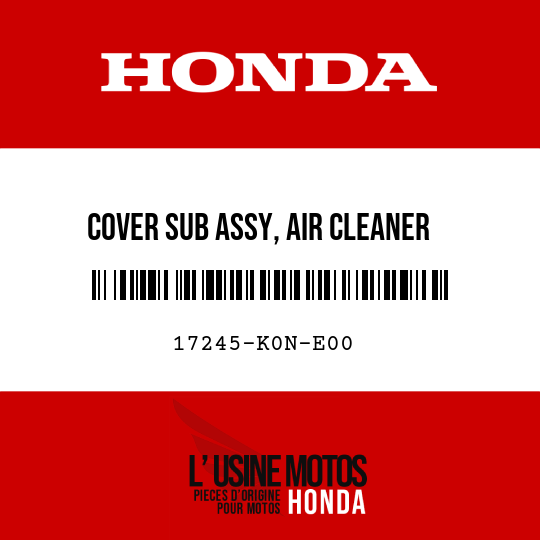 image de 17245-K0N-E00 COVER SUB ASSY, AIR CLEANER