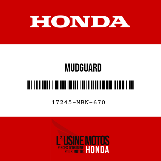 image de 17245-MBN-670 MUDGUARD