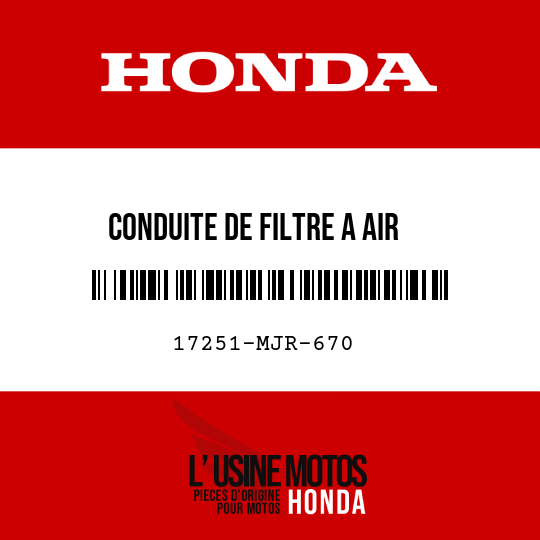 image de 17251-MJR-670 CONDUITE DE FILTRE A AIR