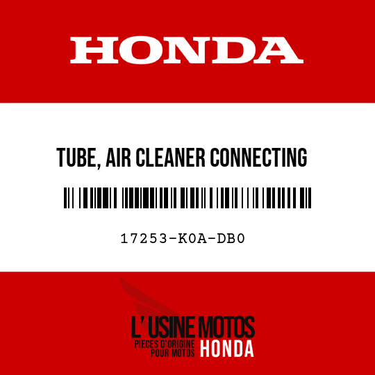 image de 17253-K0A-DB0 TUBE, AIR CLEANER CONNECTING
