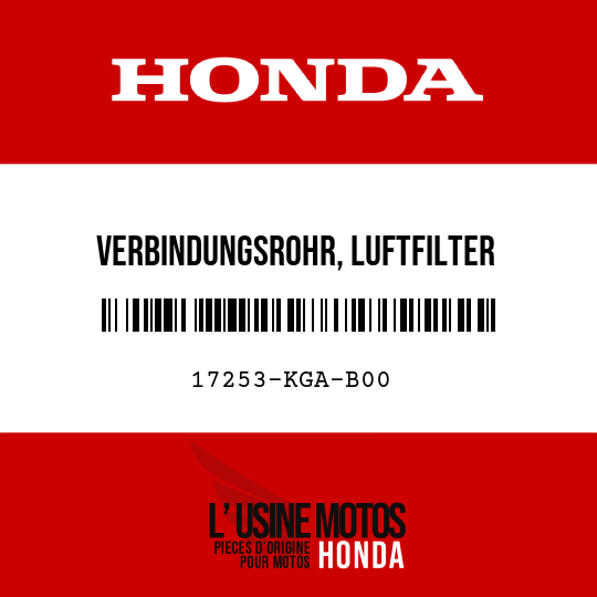 image de 17253-KGA-B00 VERBINDUNGSROHR, LUFTFILTER