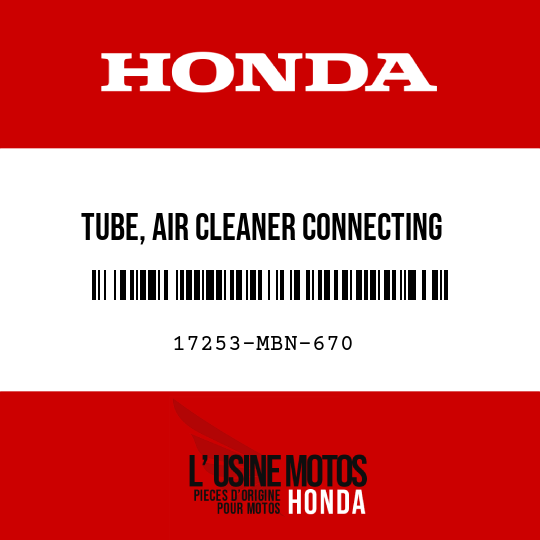 image de 17253-MBN-670 TUBE, AIR CLEANER CONNECTING