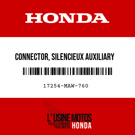 image de 17254-MAW-760 CONNECTOR, SILENCIEUX AUXILIARY